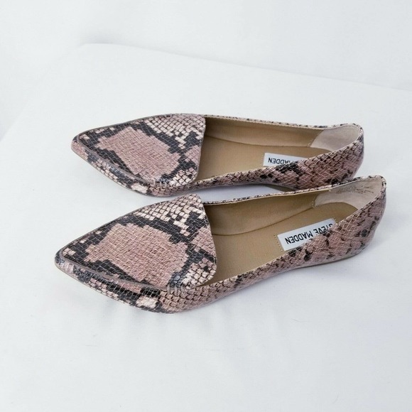 COPY - New Steve Madden Feather Flats Snakeskin Sz 7.5 - Picture 3 of 11